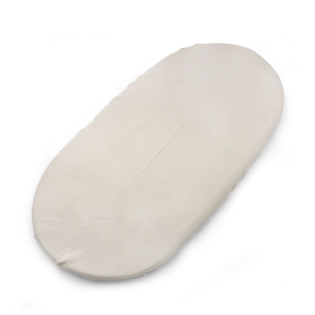 MOSES BASKET FITTED SHEET CLOUD POWDER