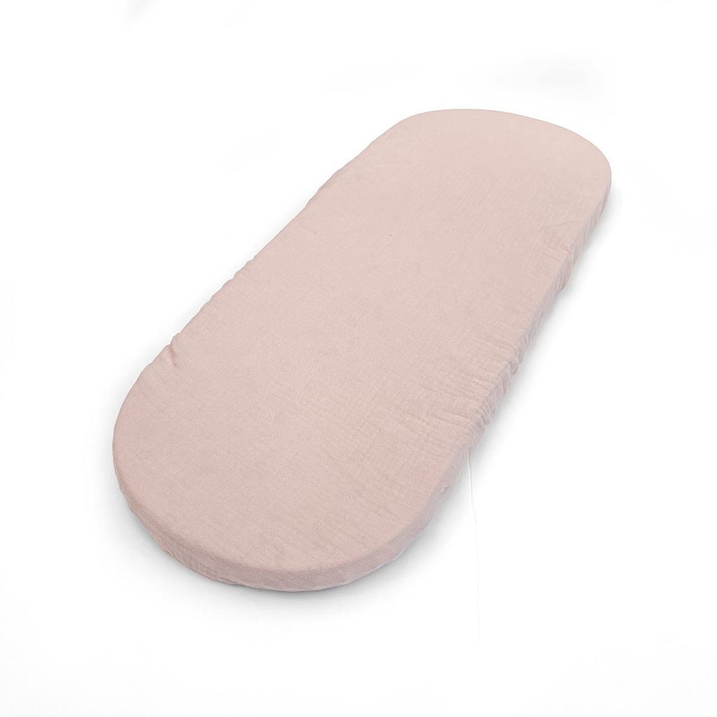 MOSES BASKET FITTED SHEET NUDE POWDER