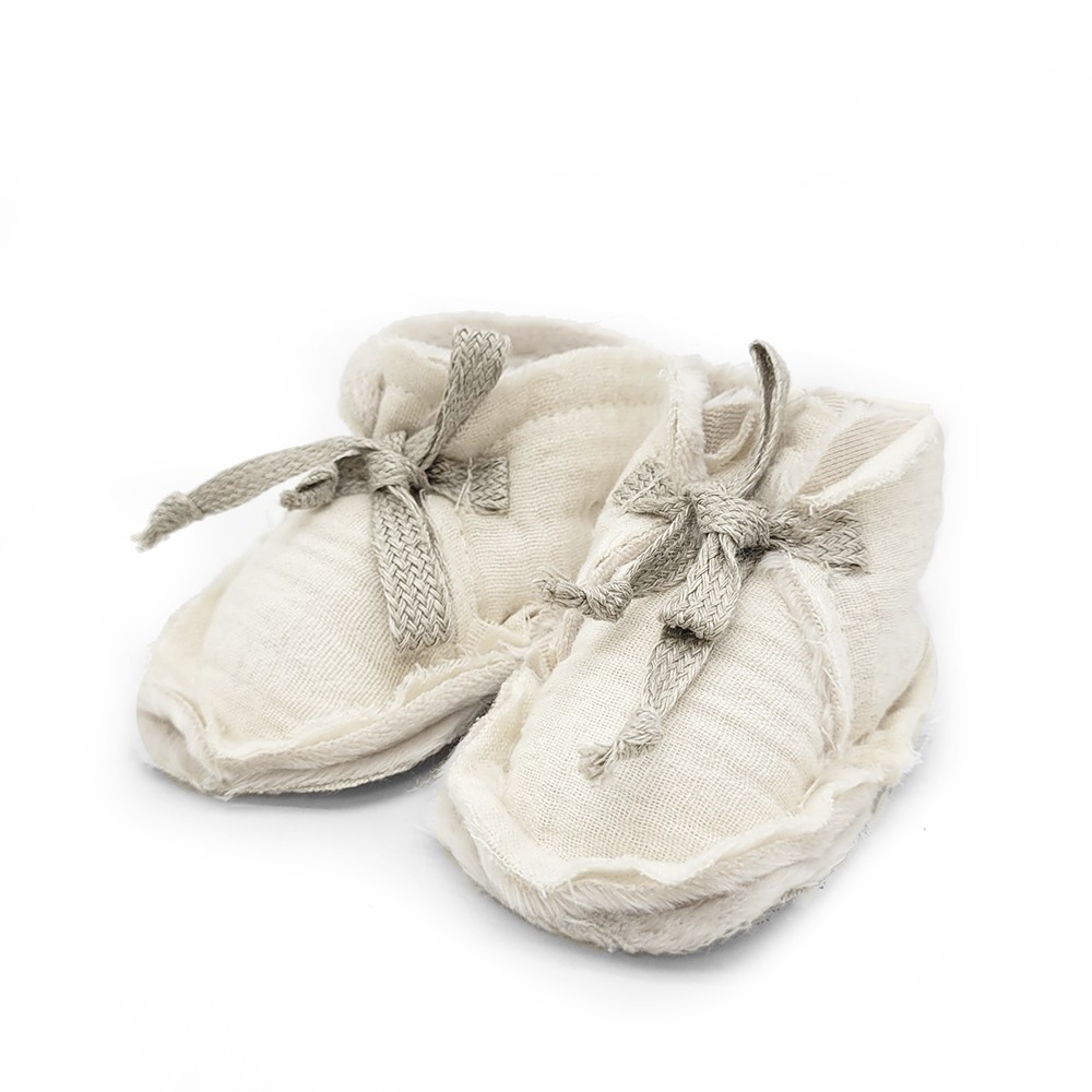 FLEECE BOOTIES IVORY POWDER