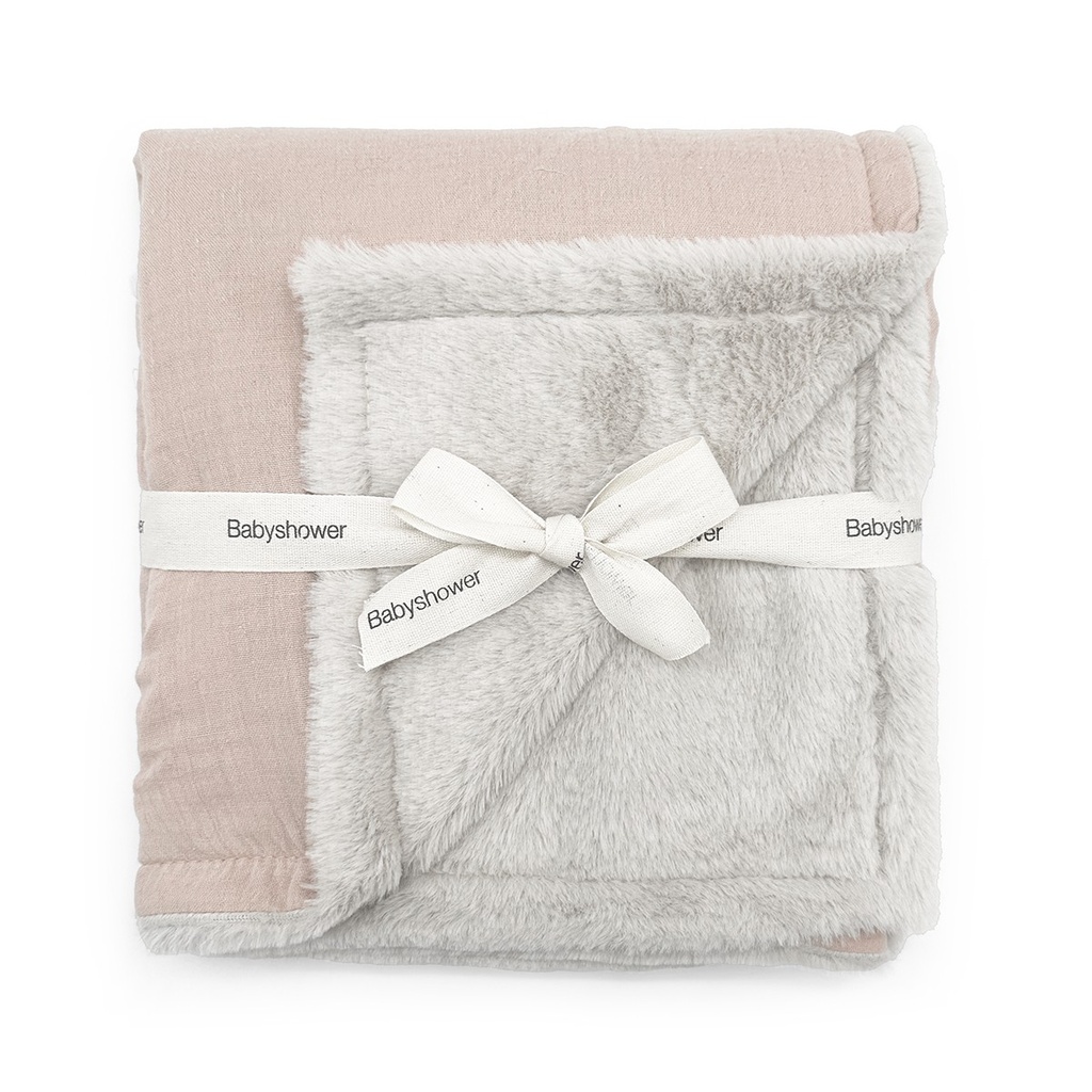 LARGE FLEECE BLANKET NUDE POWDER