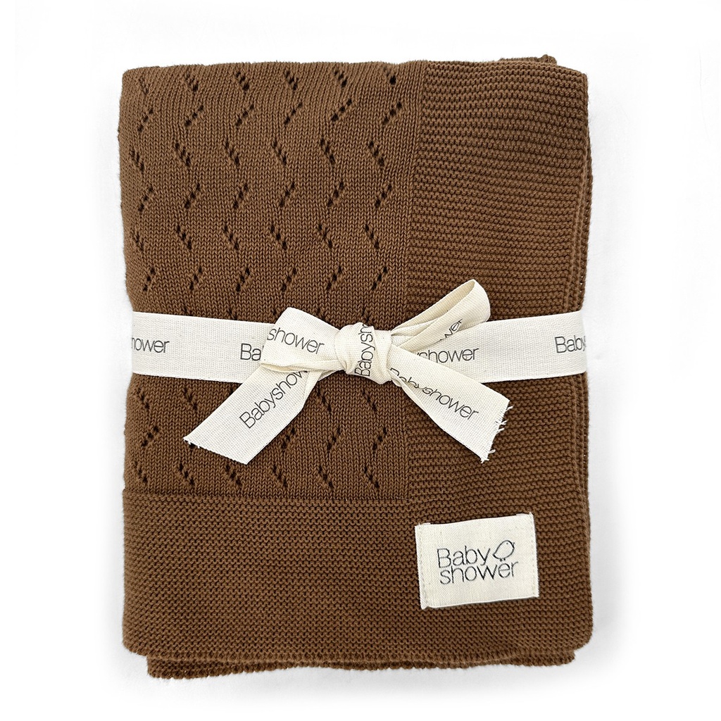 COUVERTURE TRICOT CLASSIC TOFFEE