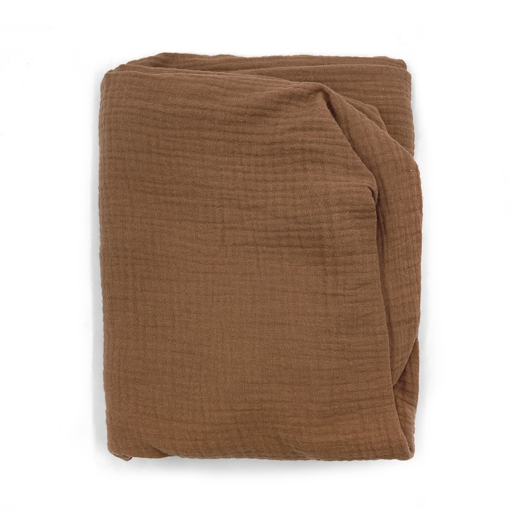 CRIB FITTED SHEET TOFFEE POWDER