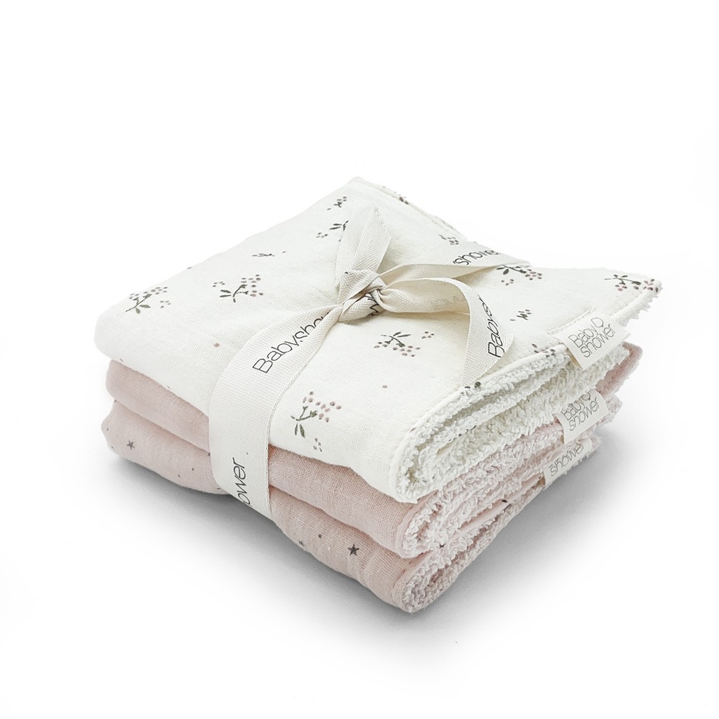 SET 3 MINI-SERVIETTES ROSEBERRY