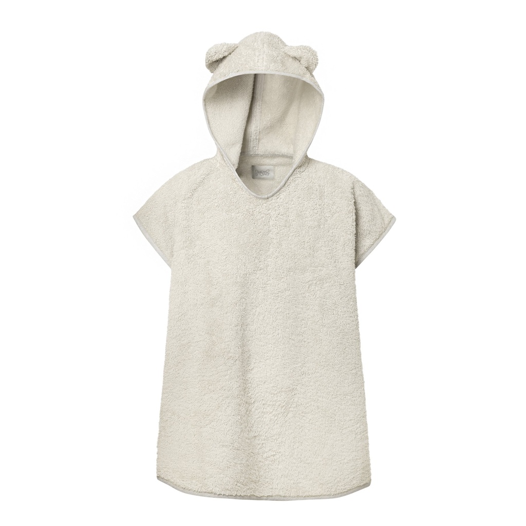 PONCHO BAÑO TEDDY TERRY BEIGE