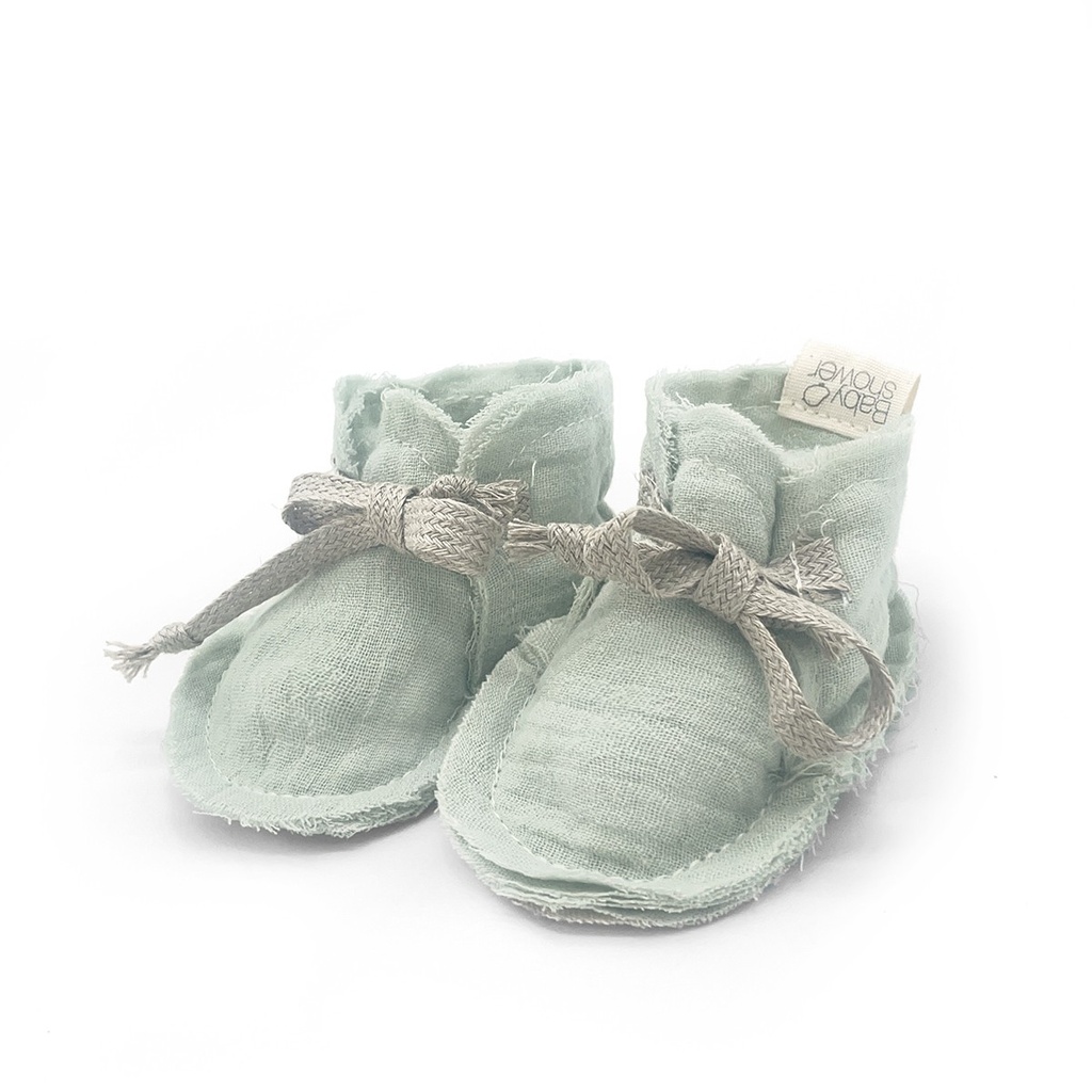 COTTON BOOTIES SAGE POWDER