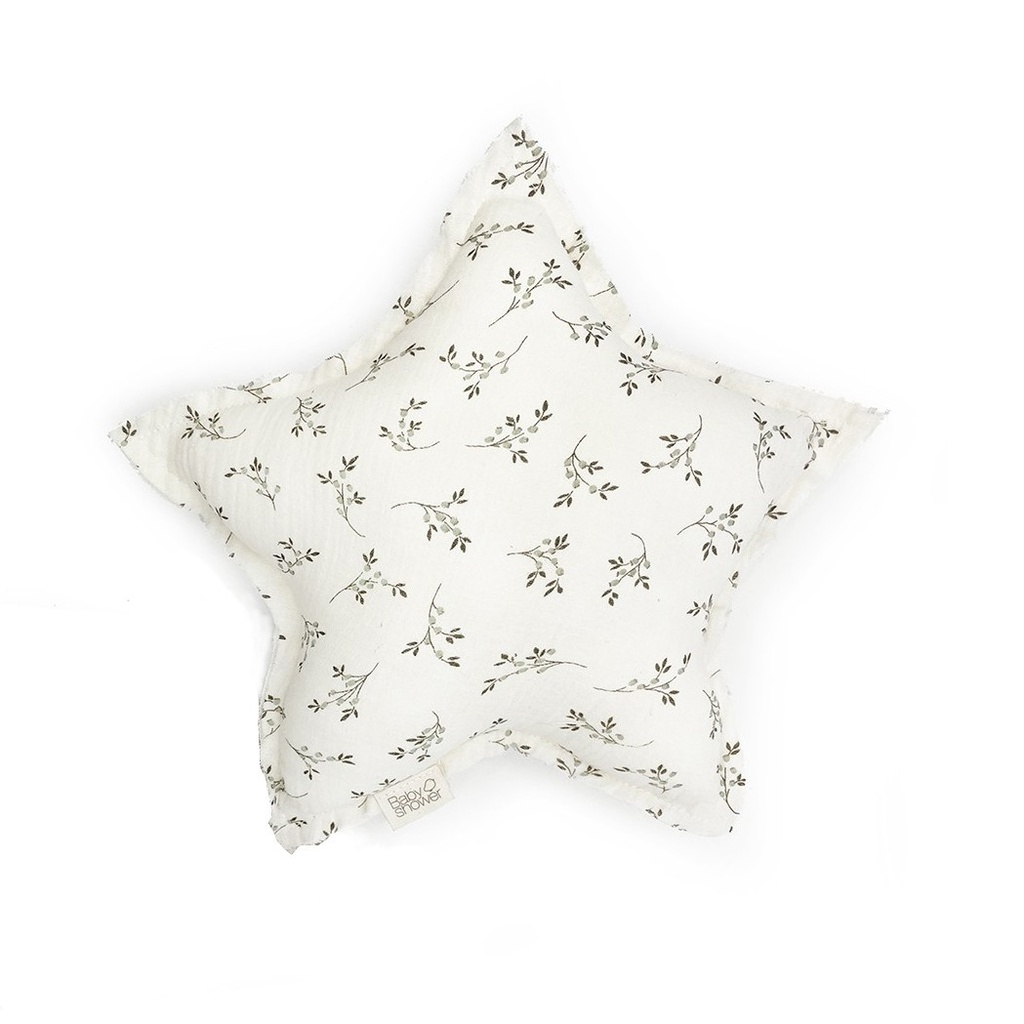 TINY STAR CUSHION OLIVE BLOOM