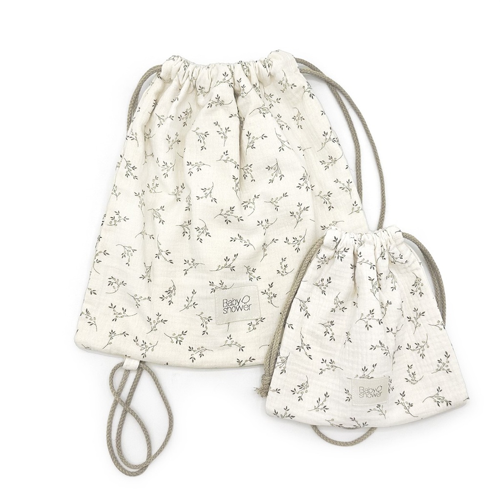 SET 2 BOLSAS MERIENDA OLIVE BLOOM