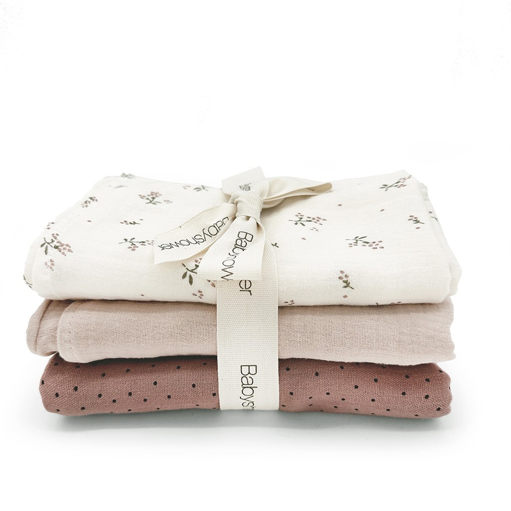 3 MINI SWADDLE SET ROSEBERRY