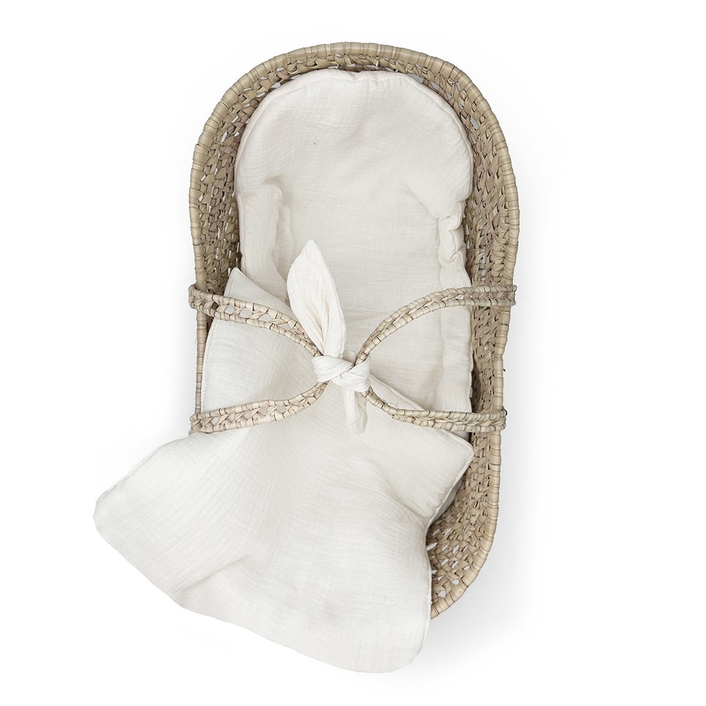 MINI-PANIER HABILLE POUPEES IVORY POWDER