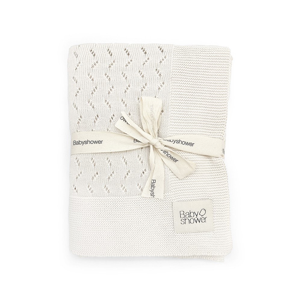 COUVERTURE TRICOT CLASSIC IVORY