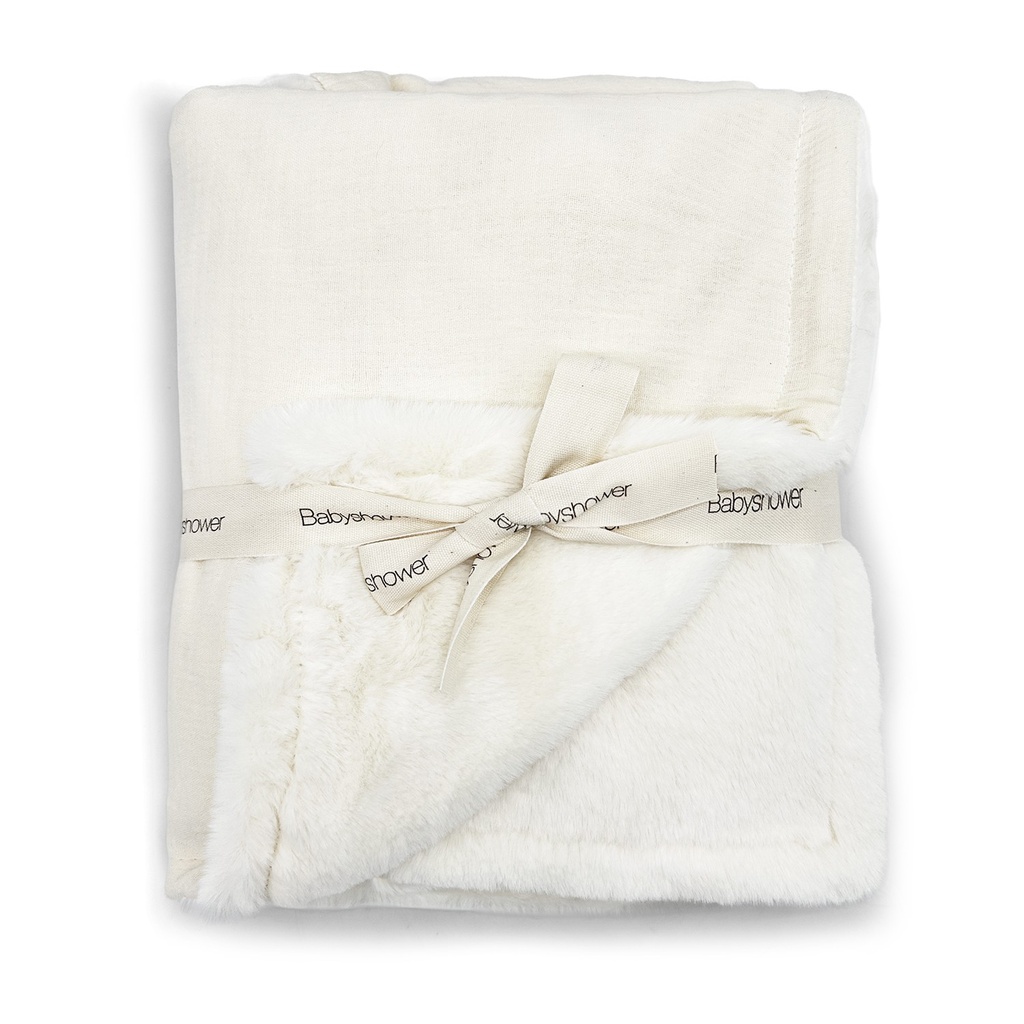 LARGE FLEECE BLANKET IVORY