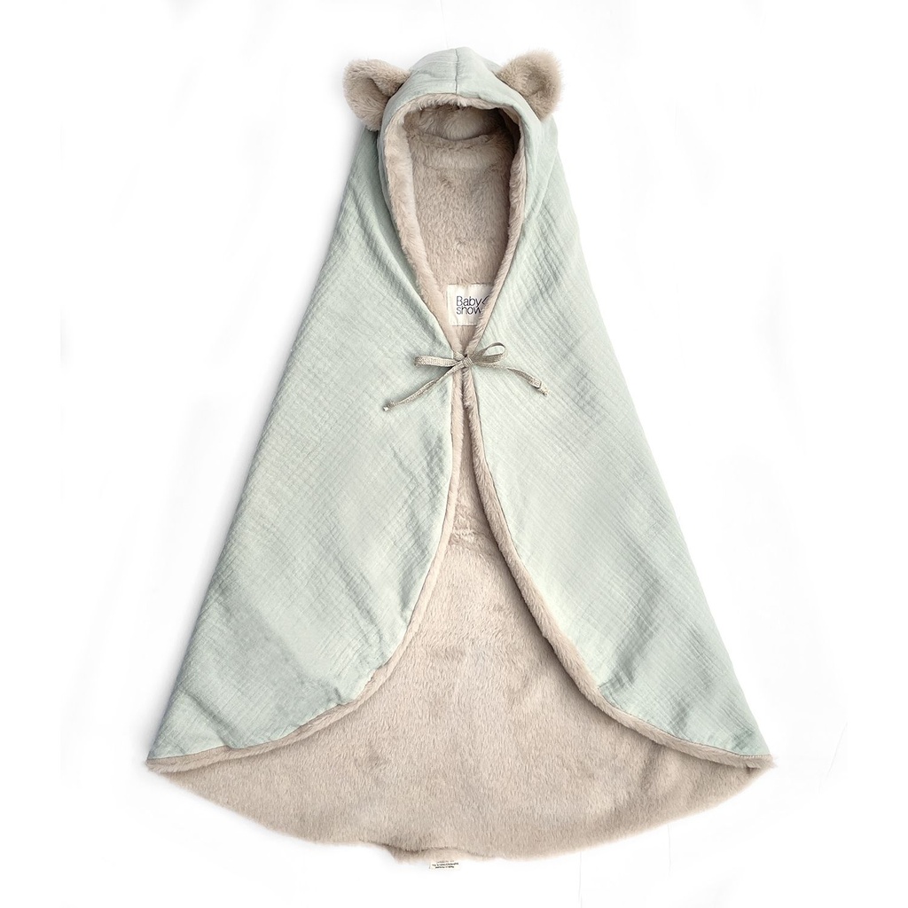 TEDDY FLEECE BLANKET SAGE POWDER