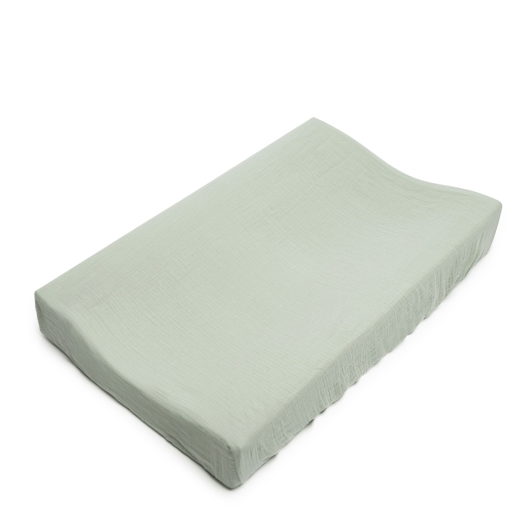 CHANGING MAT FITTED SHEET SAGE POWDER