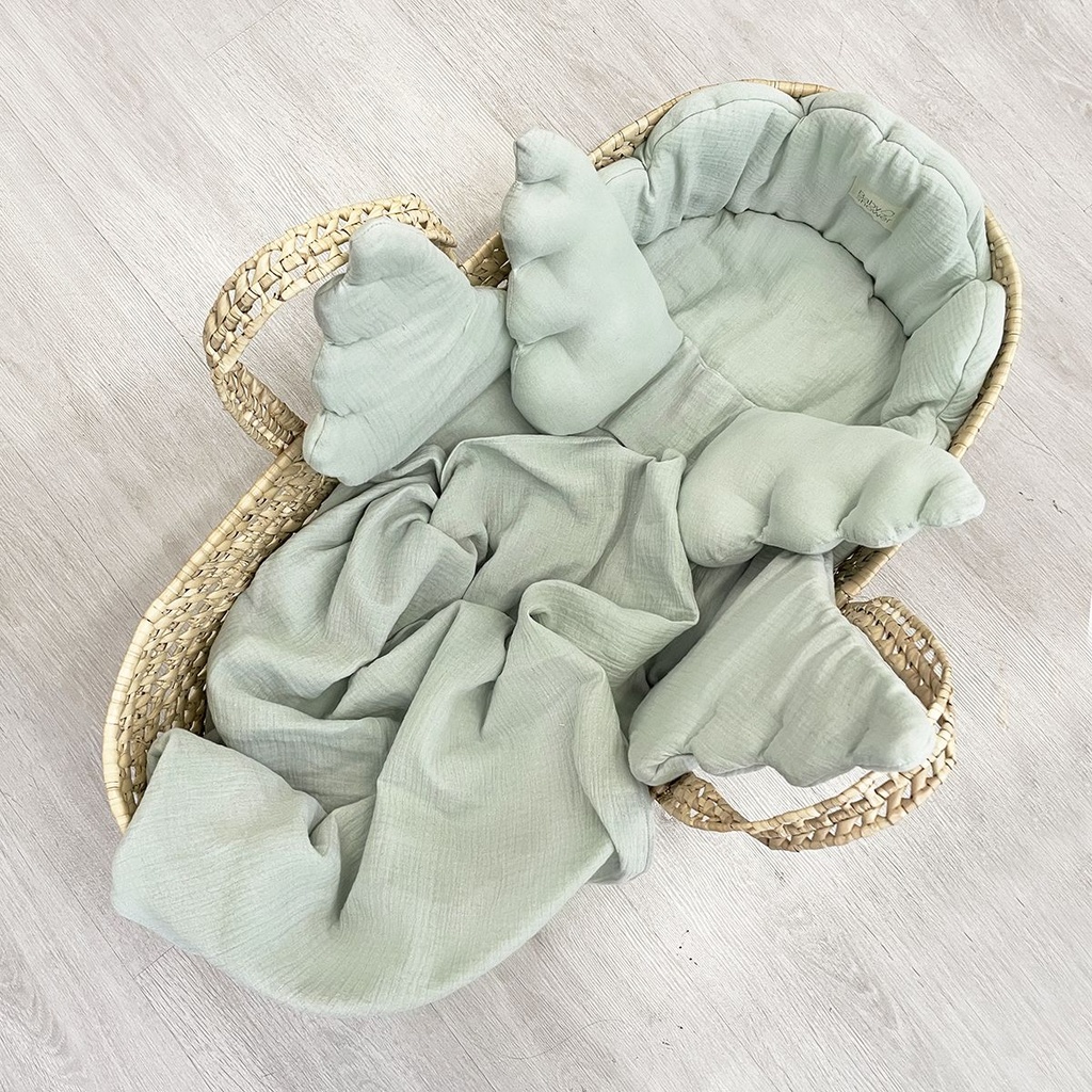 ANGEL BASCKET LINEN SET SAGE POWDER