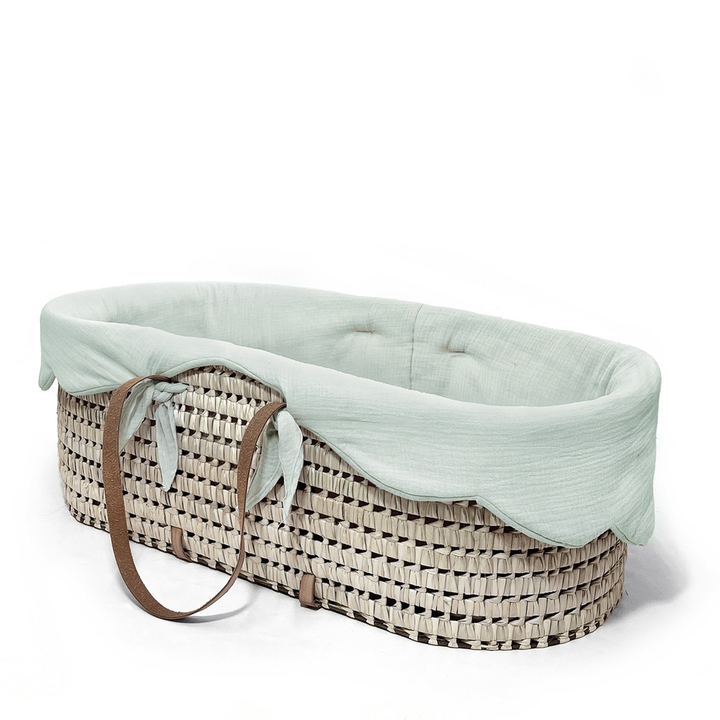 LITTLE CLOUD BASKET LINEN SET SAGE POWDER