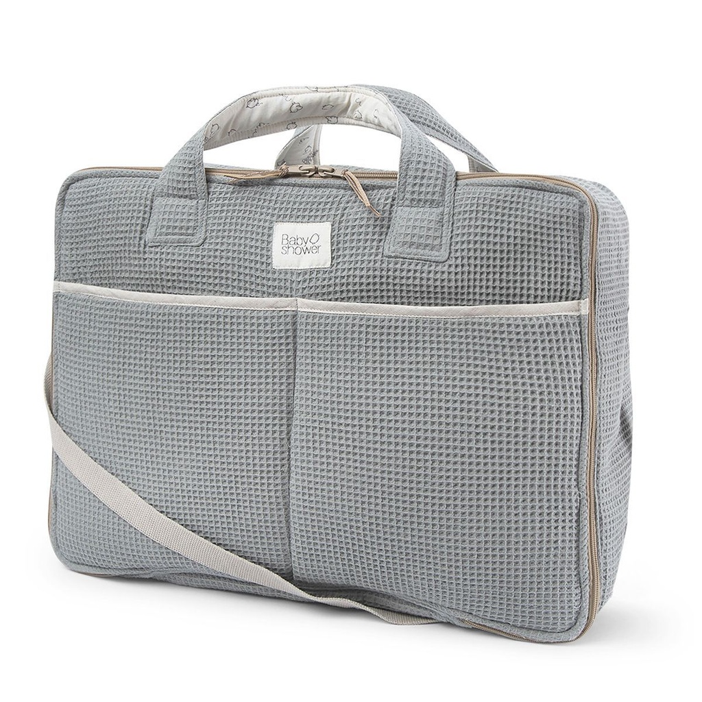 JULIET TRAVEL BAG WAFFLE GREY