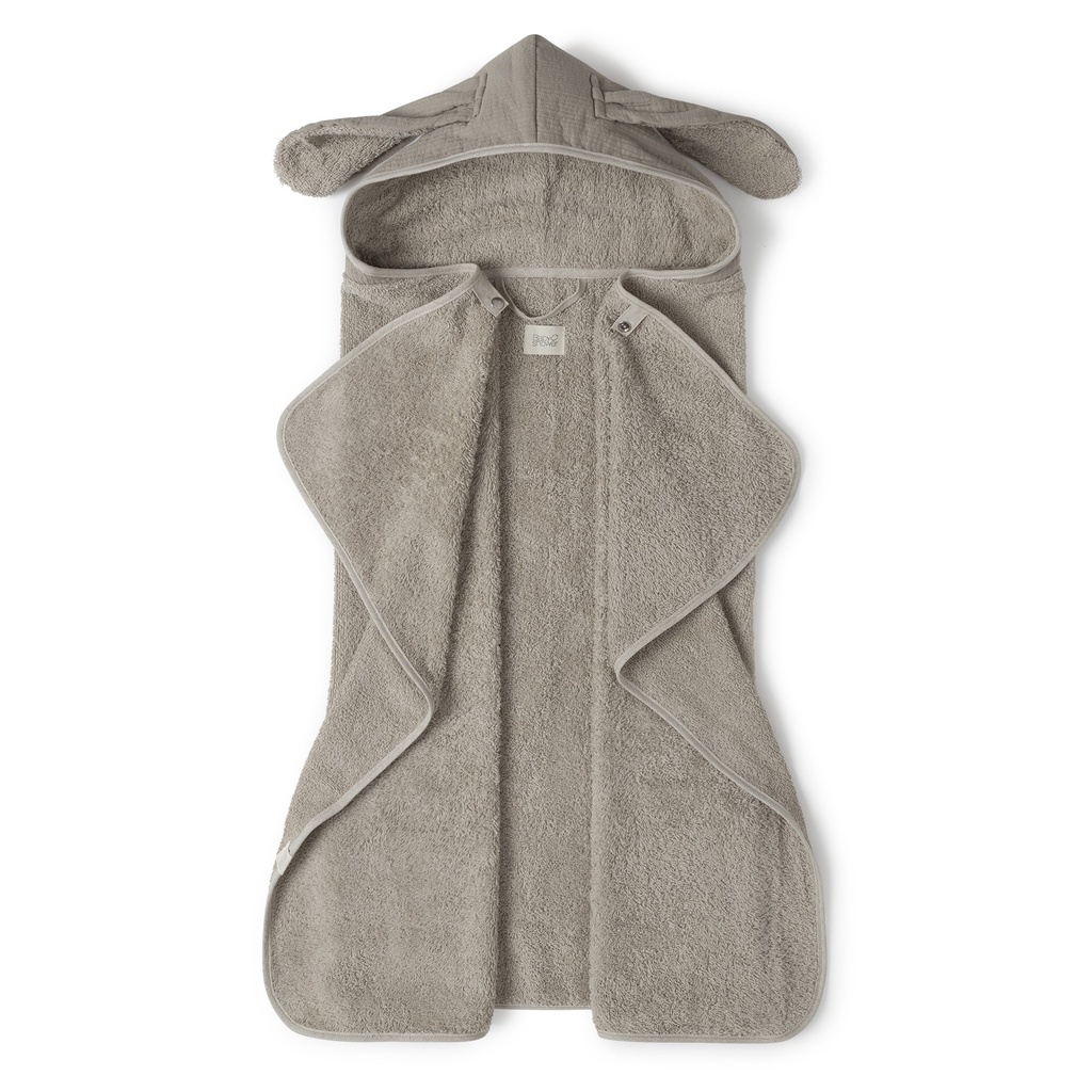 LARGE BUNNY BATH CAPE FEEL ALMOND