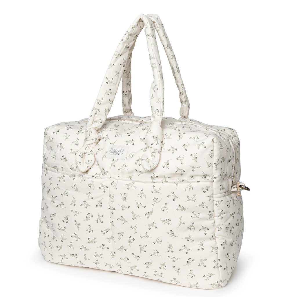 BOLSA MATERNIDAD SOPHIE OLIVE BLOOM CANVAS