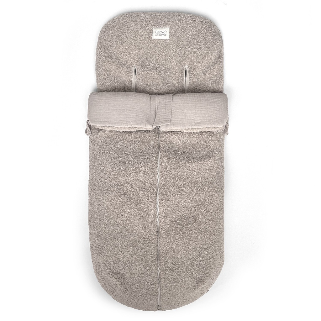 FLEECE STROLLER FOOTMUFF LATTE DOODLE