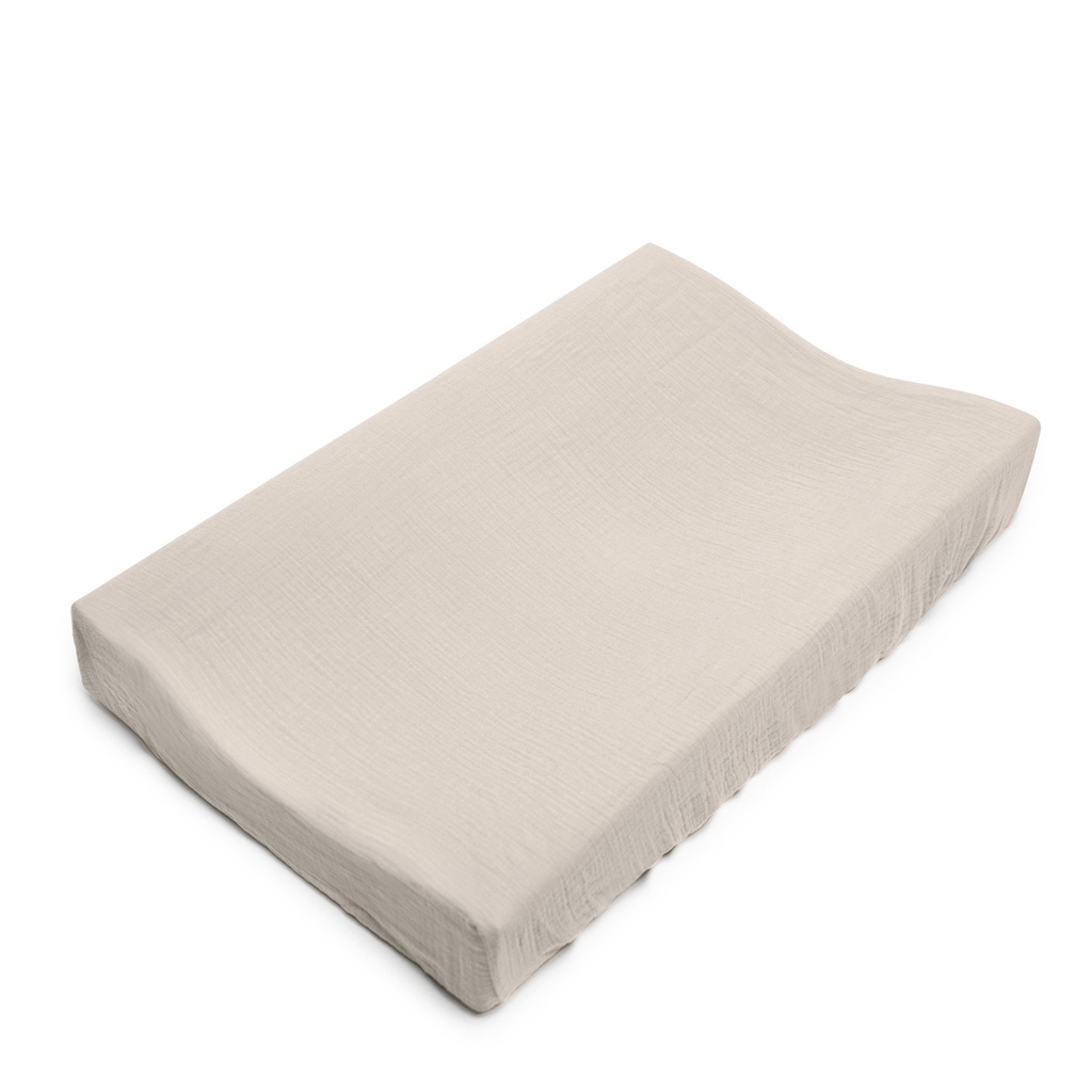 CHANGING MAT FITTED SHEET LATTE POWDER