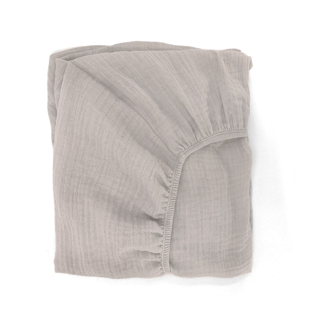 CRIB FITTED SHEET 70 CM LATTE POWDER