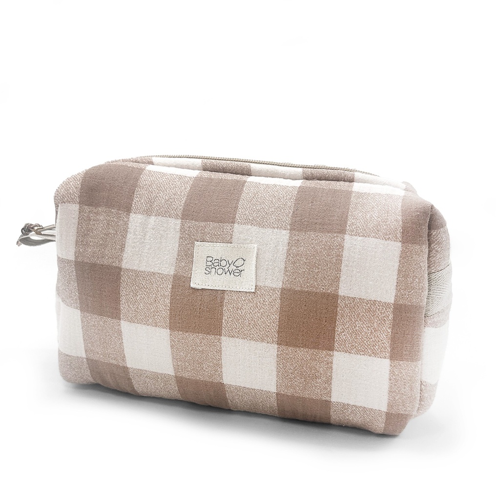 CAMILA TOILETRIES CASE VICHY CARAMEL