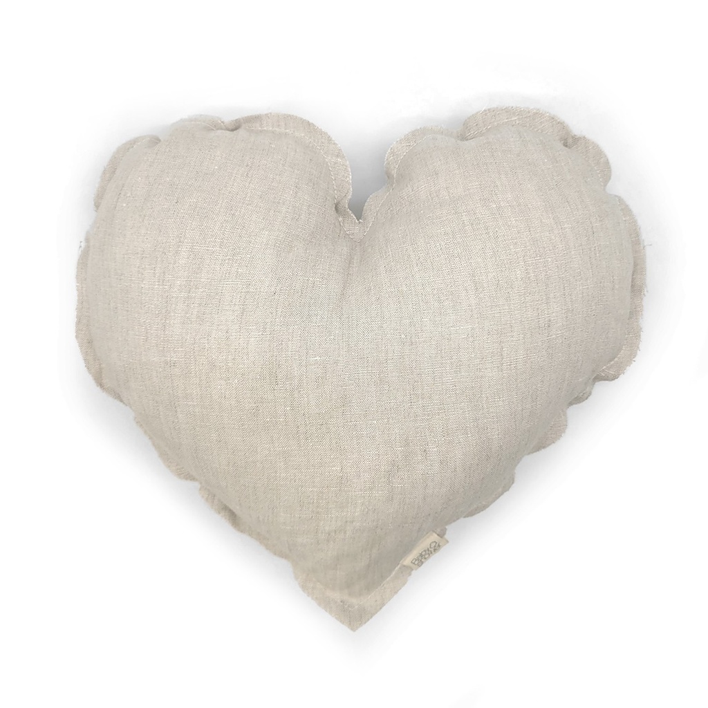 COJIN CORAZON 100% LINEN