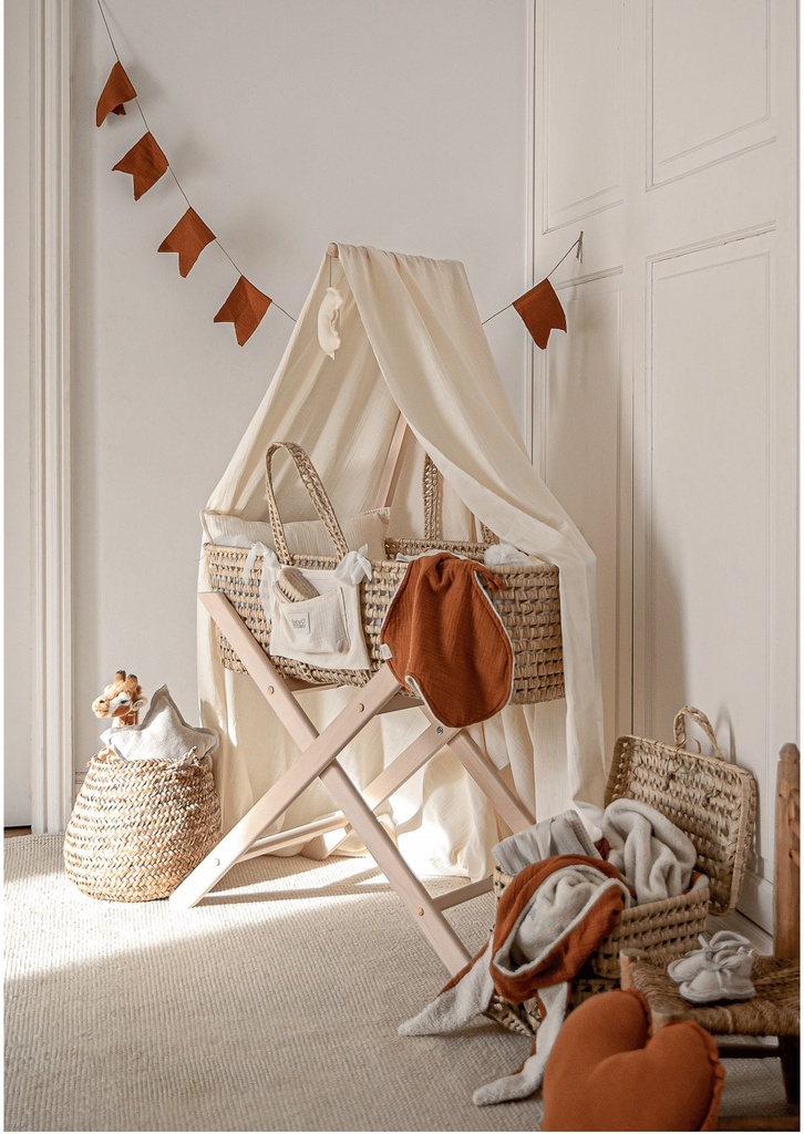 BASKET CANOPY LIN IVORY POWDER