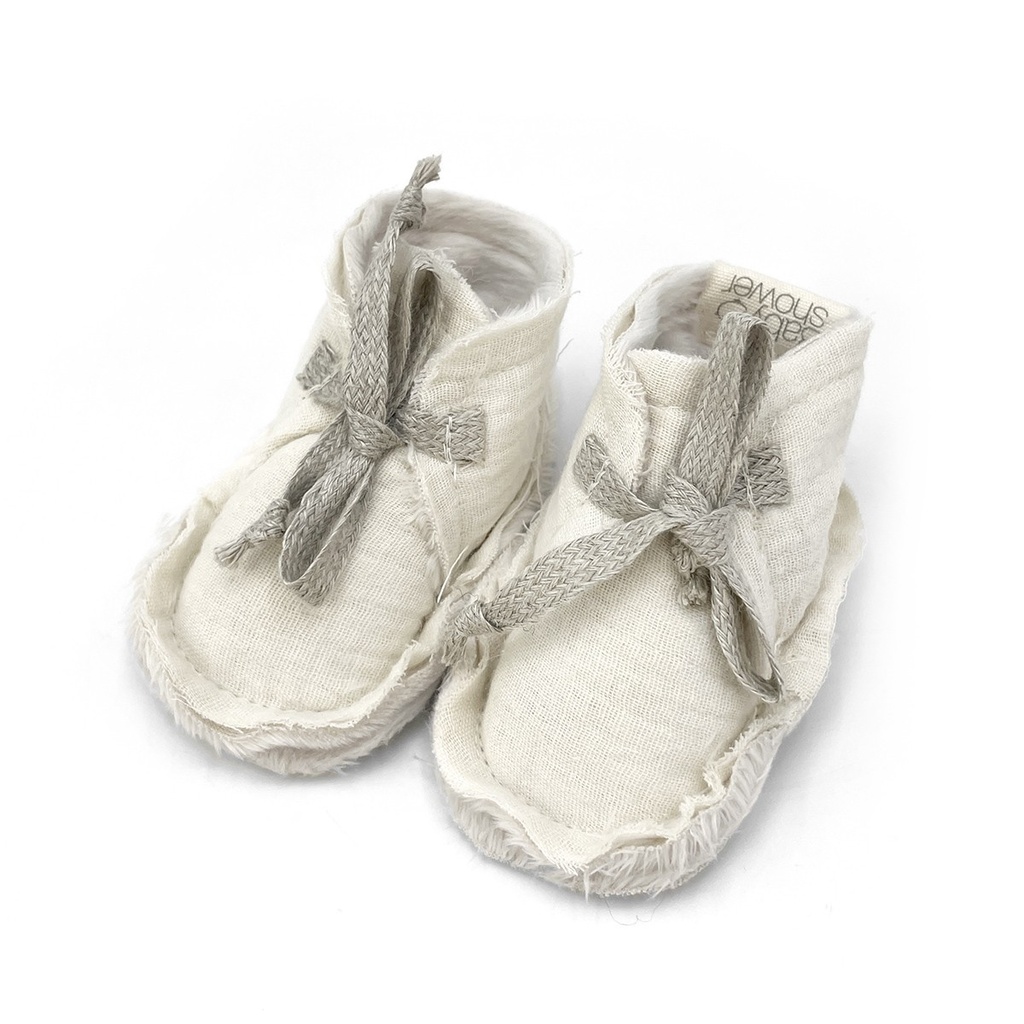 COTTON BOOTIES IVORY POWDER