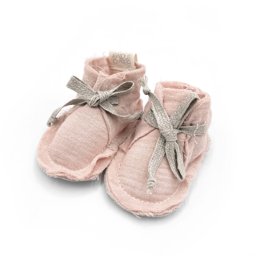 COTTON BOOTIES NUDE POWDER