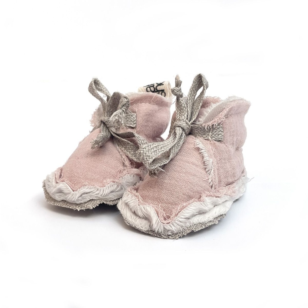 FLEECE BOOTIES NUDE POWDER