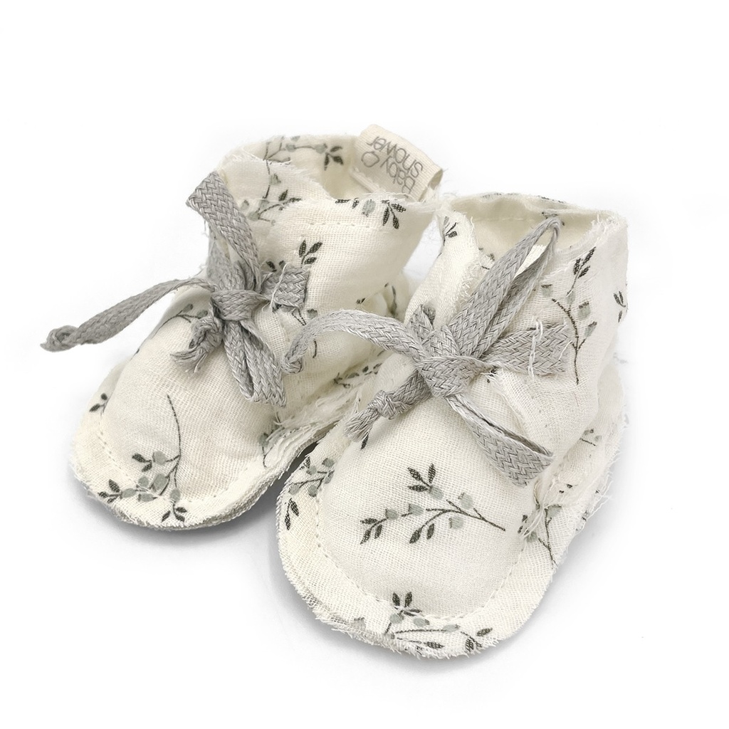 COTTON BOOTIES OLIVE BLOOM