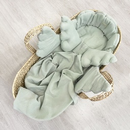 [VANGSAG] ANGEL BASCKET LINEN SET SAGE POWDER