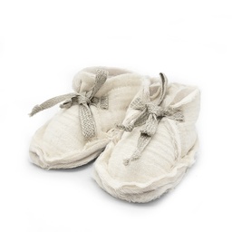 [BOOFIVO] FLEECE BOOTIES IVORY POWDER