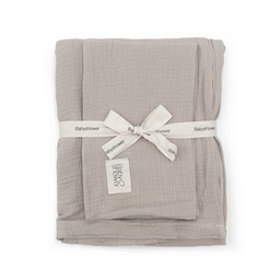 [FUNELTE] ENSEMBLE COUETTE LIT BÉBÉ LATTE POWDER