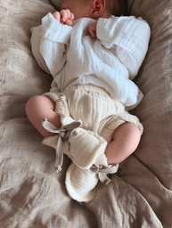 [BOOCIVO] CHAUSSONS COTON IVORY POWDER