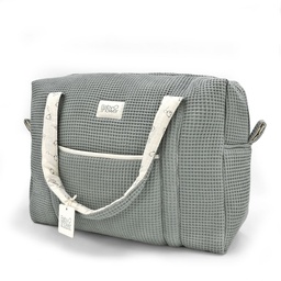 [CAMBWGR] BOLSA MATERNIDAD CAMILA WAFFLE GREY